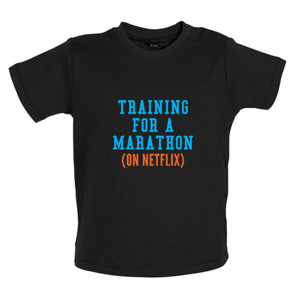 Training For A Marathon On Netflix Baby T Shirt