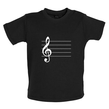 Treble Clef Baby T Shirt