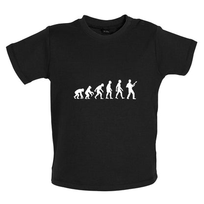 Evolution of Man Bass Guitar Player Baby T Shirt