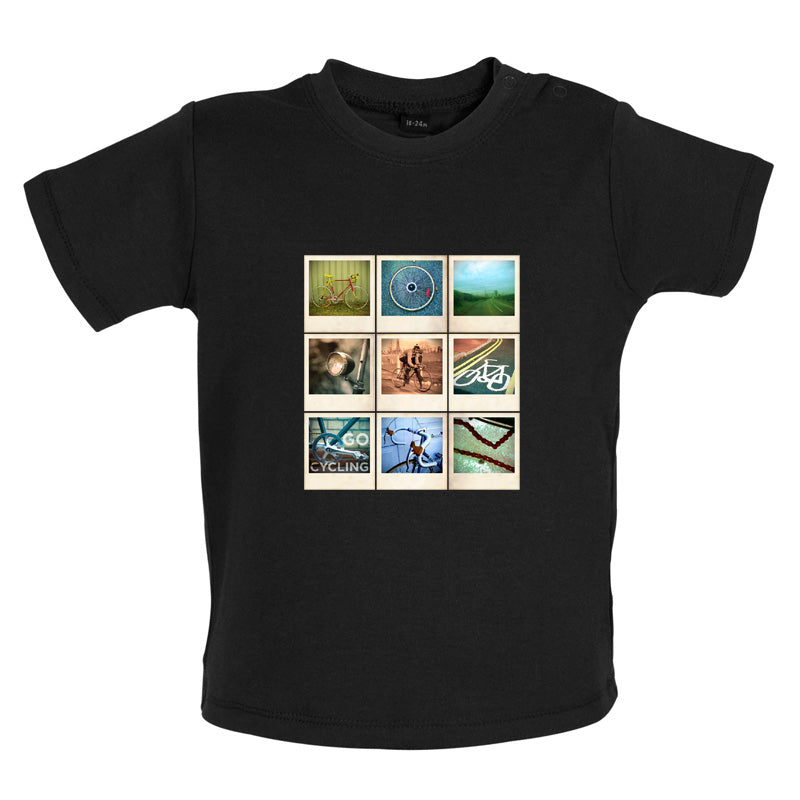 Go Cycling Photo Collage Baby T Shirt