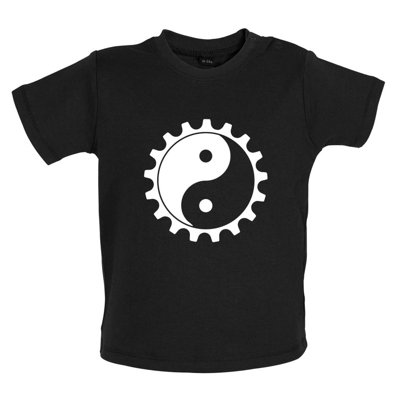 Yin Yang Bike Cog Baby T Shirt