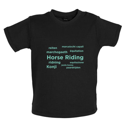 Horse Riding Languages Baby T Shirt