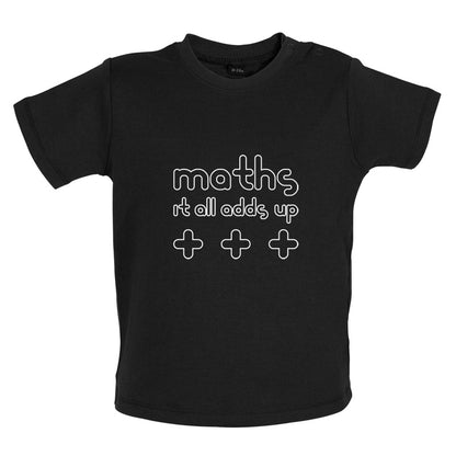 Maths It All Adds Up Baby T Shirt