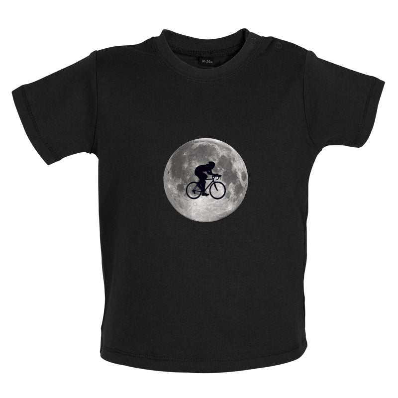 Cycling Moon Baby T Shirt