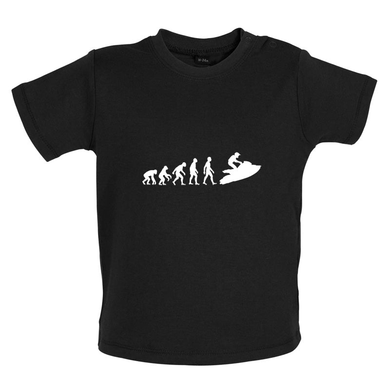 Evolution Of Man Jet Ski Baby T Shirt