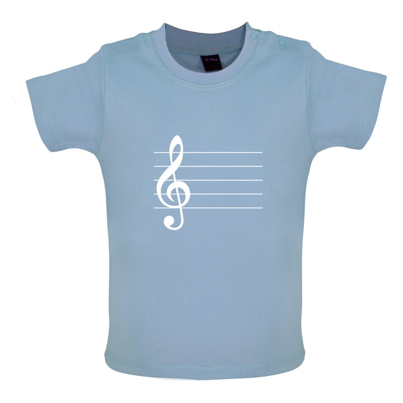 Treble Clef Baby T Shirt