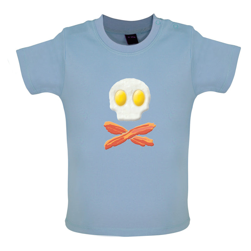 Eggs Bacon Skull and Bones Baby T Shirt