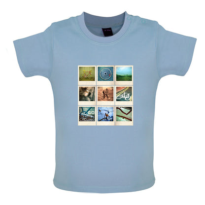 Go Cycling Photo Collage Baby T Shirt