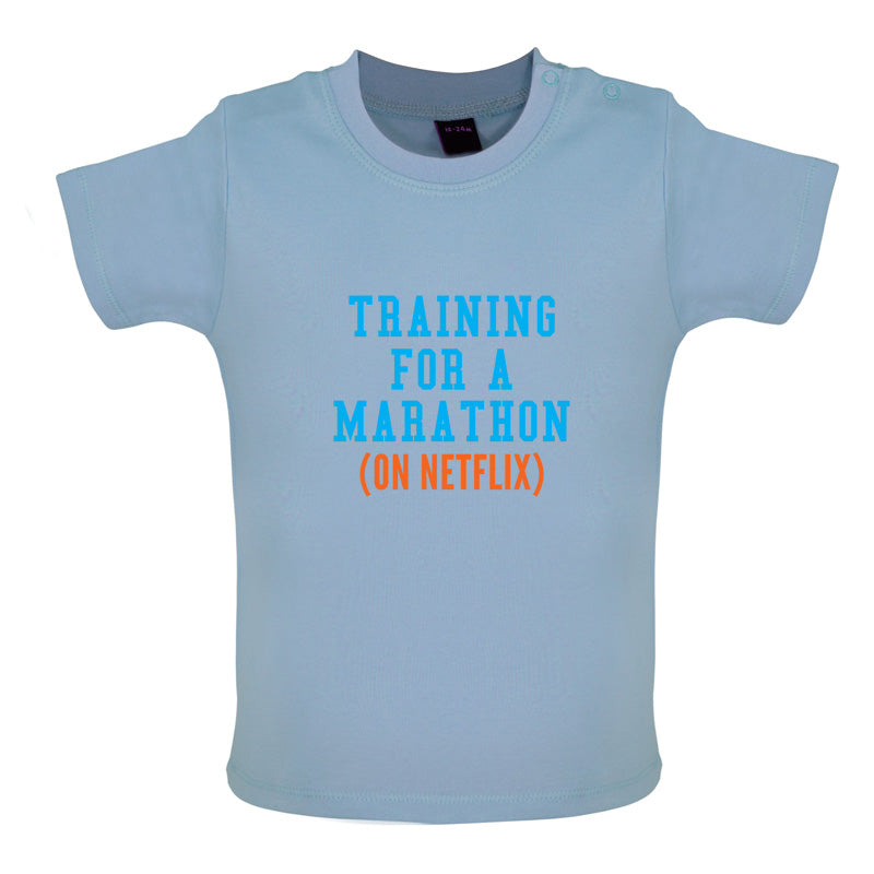 Training For A Marathon On Netflix Baby T Shirt