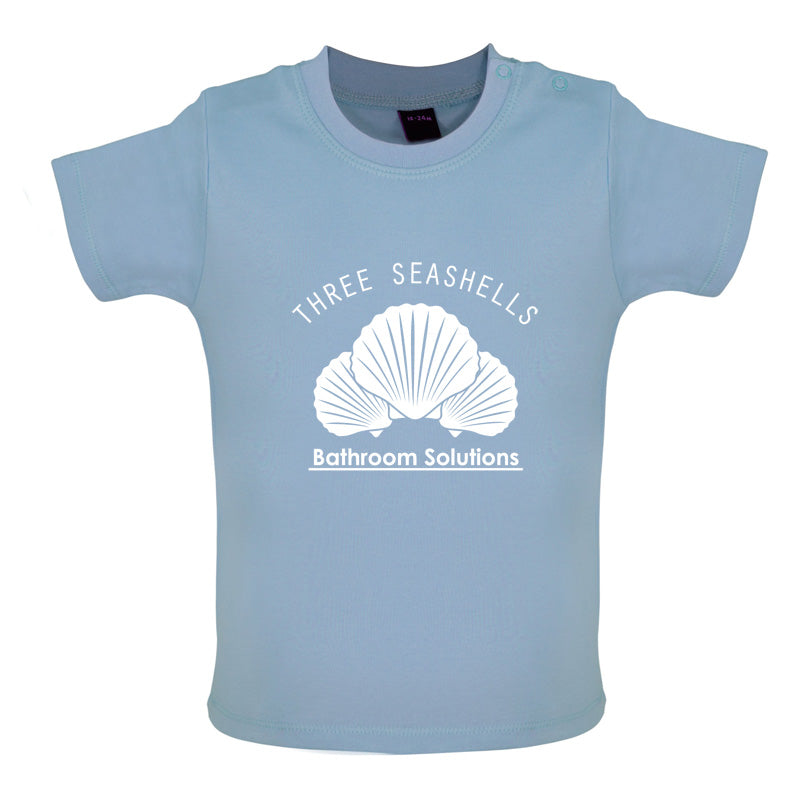 Three Seashells Bathroom Solutions Baby T Shirt