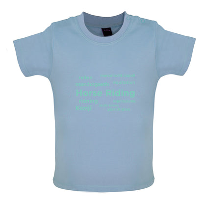 Horse Riding Languages Baby T Shirt