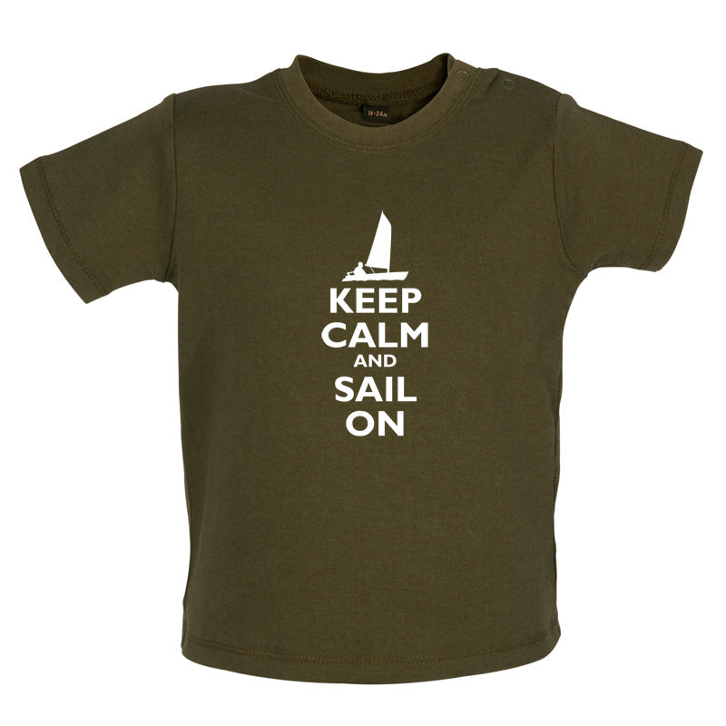 Keep Calm and Sail On Baby T Shirt