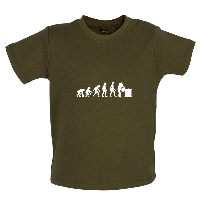 Evolution Of Man Beekeeper Baby T Shirt