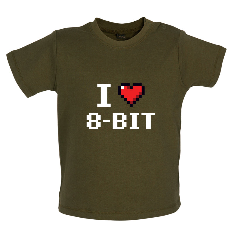 I Love 8-Bit Baby T Shirt