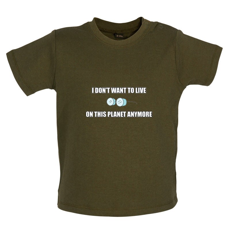 I Don't Want To Live On This Planet Baby T Shirt