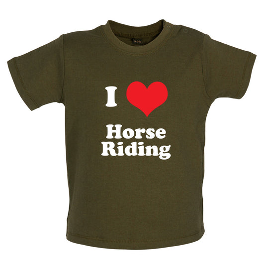 I Love Horse Riding Baby T Shirt