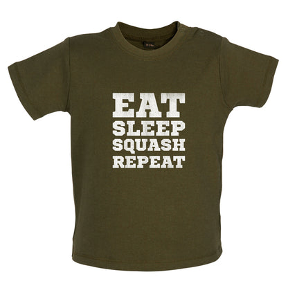 Eat Sleep Squash Repeat Baby T Shirt