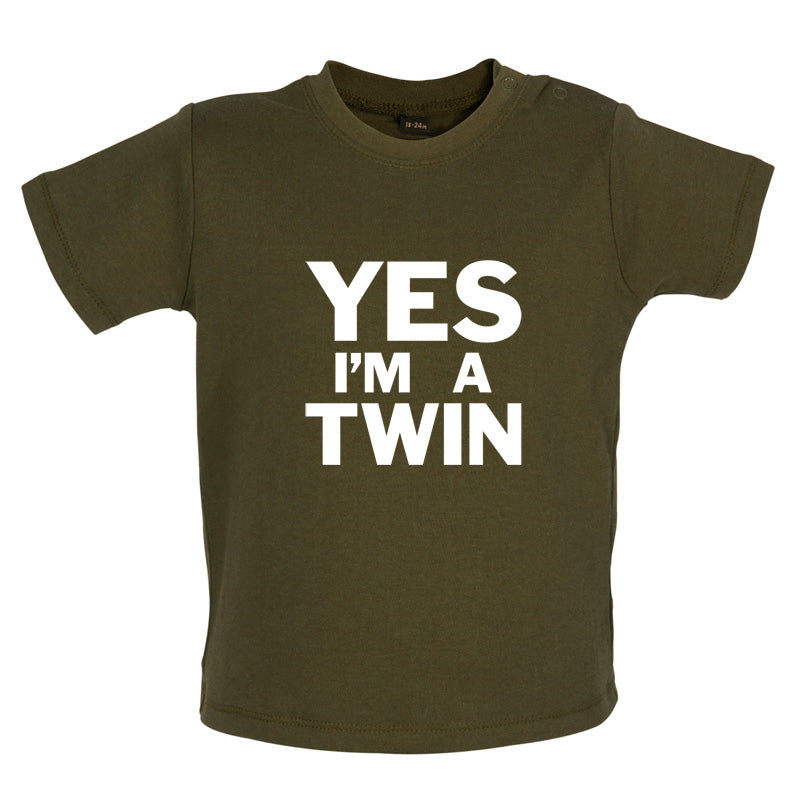 Yes I'm A Twin Baby T Shirt