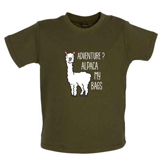 Adventure Alpaca My Bags Baby T Shirt