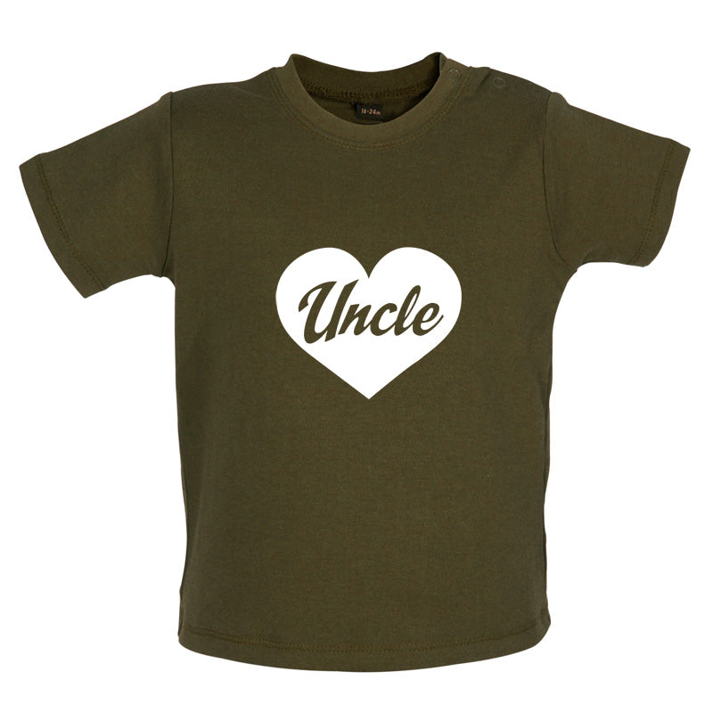 Uncle Love Heart Baby T Shirt