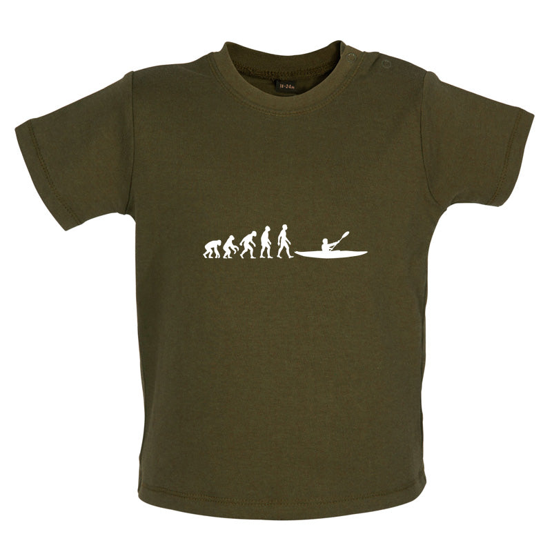 Evolution Of Man Kayak Baby T Shirt