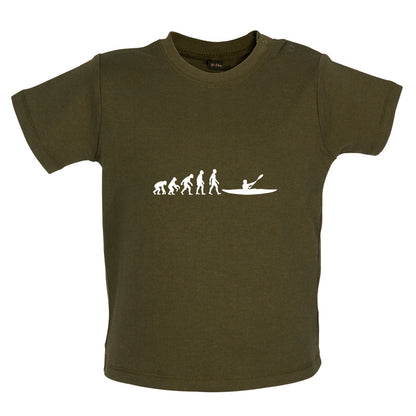 Evolution Of Man Kayak Baby T Shirt