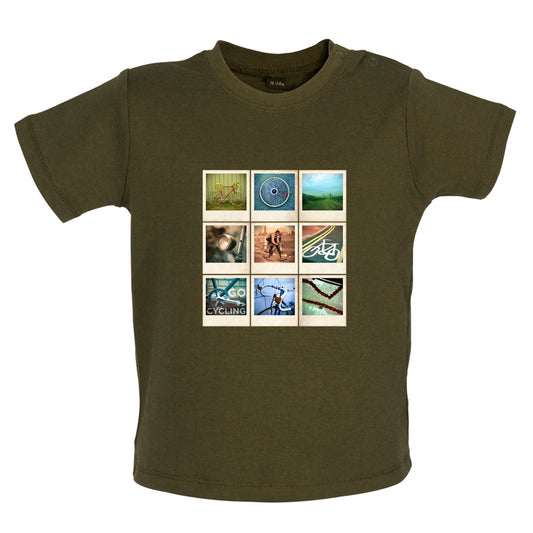 Go Cycling Photo Collage Baby T Shirt