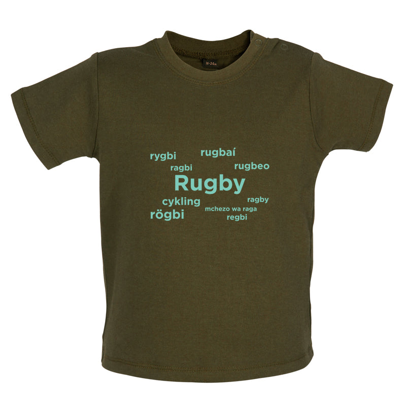 Rugby Languages Baby T Shirt