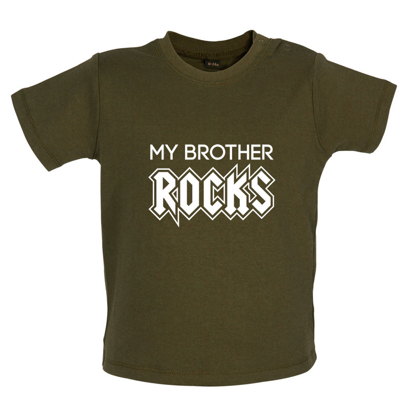 My Brother Rocks Baby T Shirt