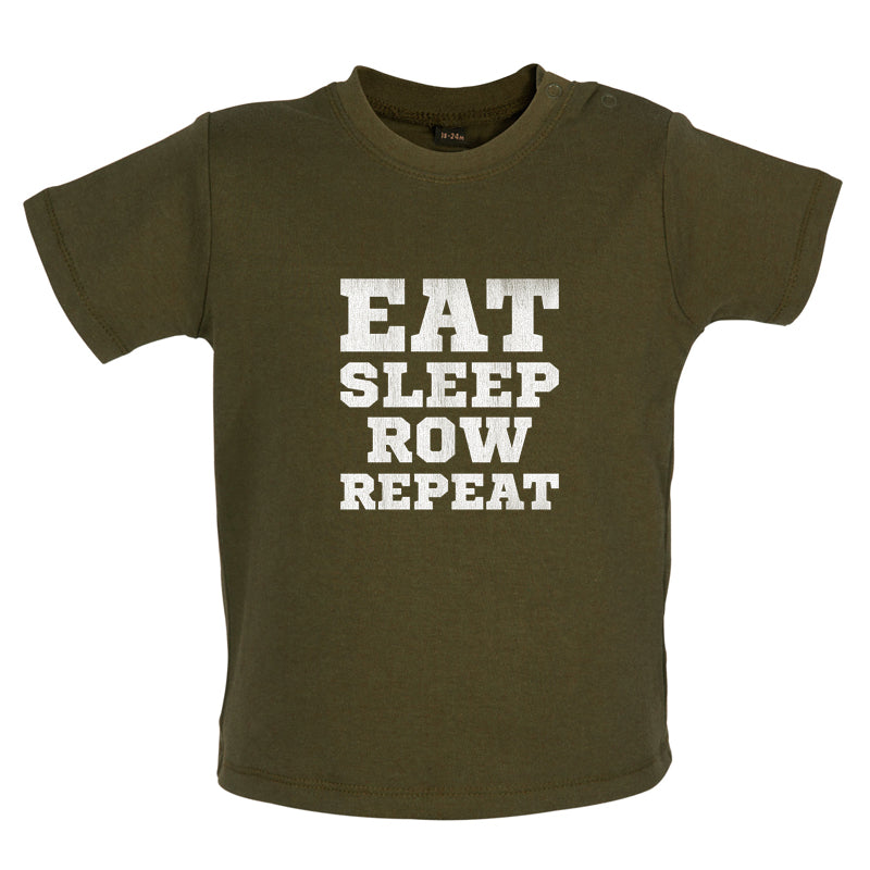 Eat Sleep Row Repeat Baby T Shirt