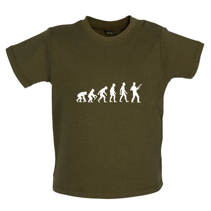 Evolution of Man Bass Guitar Player Baby T Shirt