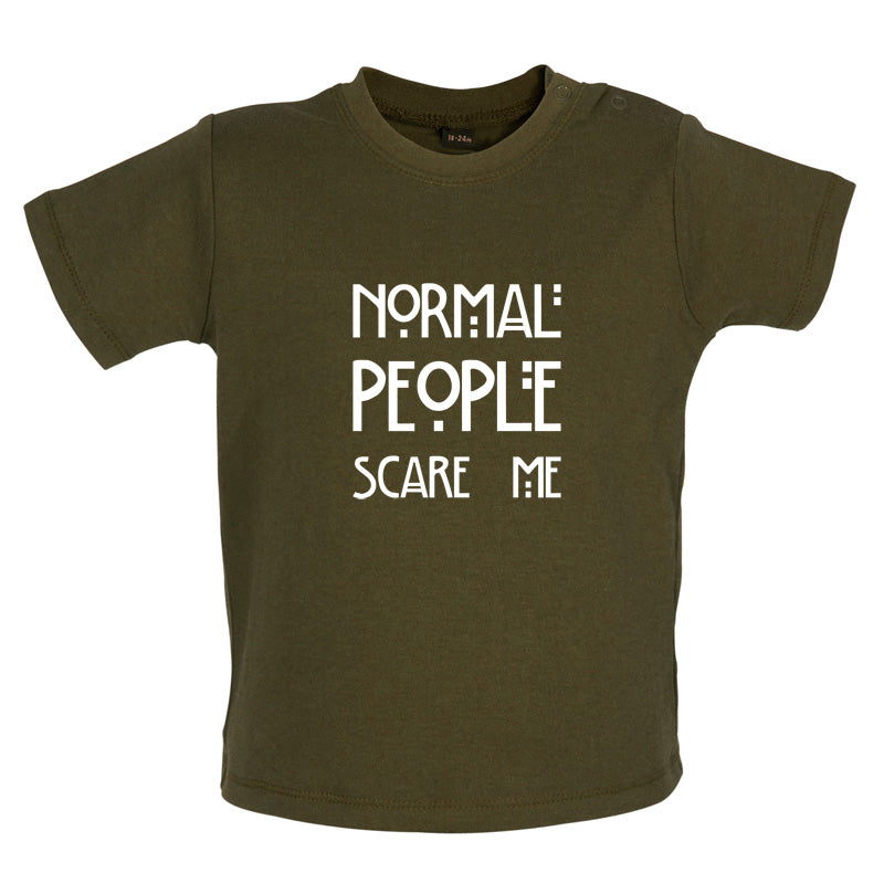 Normal People Scare Me Baby T Shirt