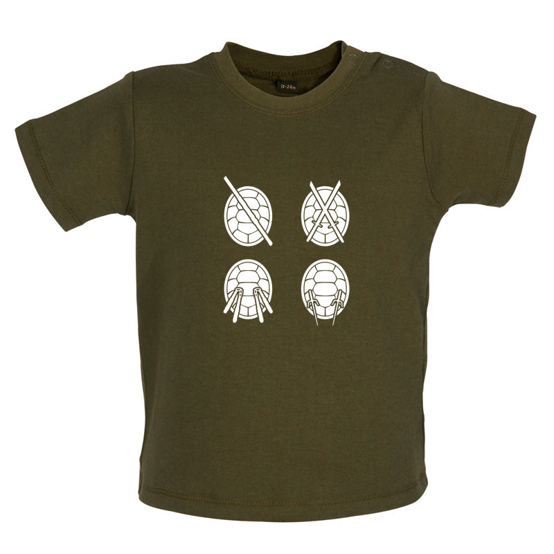 Turtles Weapons Baby T Shirt