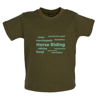 Horse Riding Languages Baby T Shirt