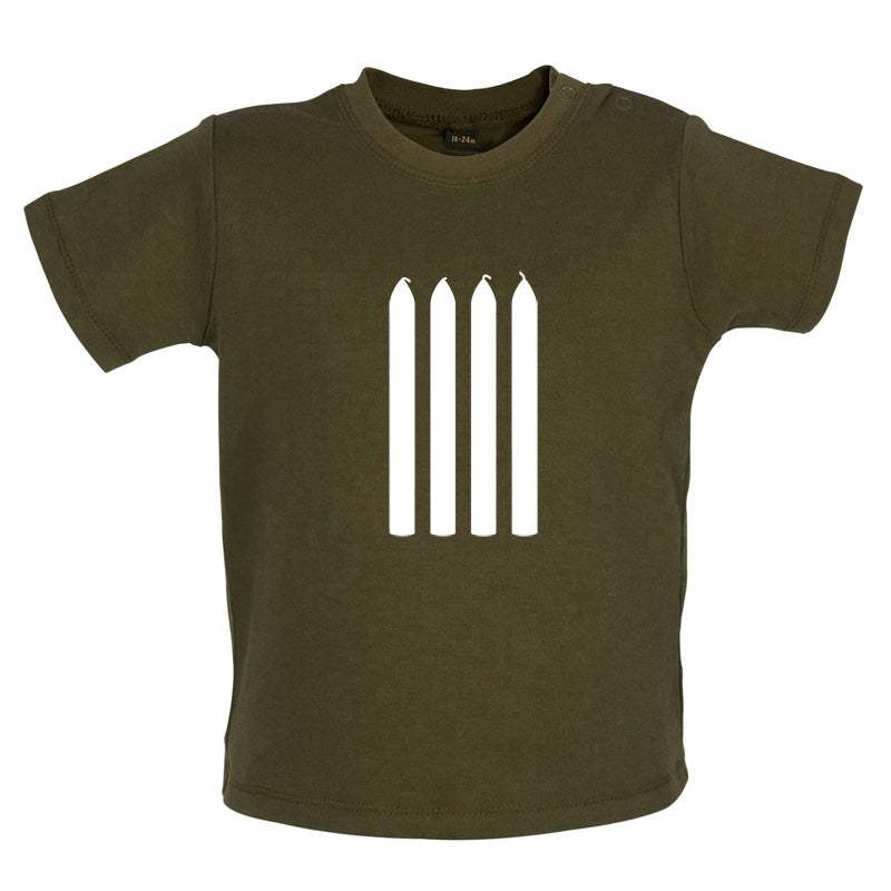 Four Candles Baby T Shirt