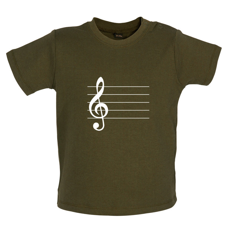 Treble Clef Baby T Shirt