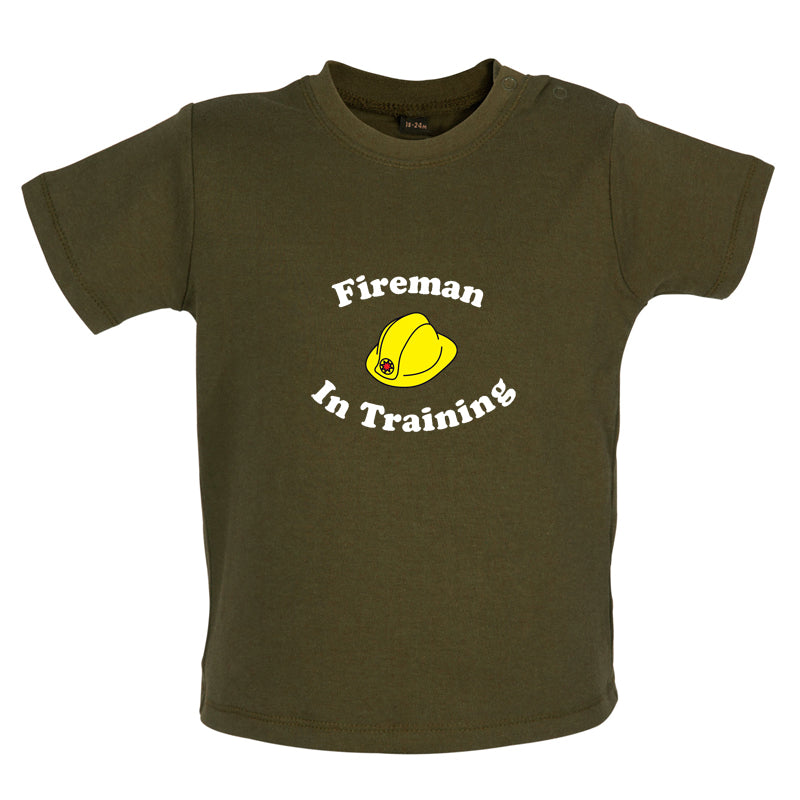 Fireman In Training Baby T Shirt