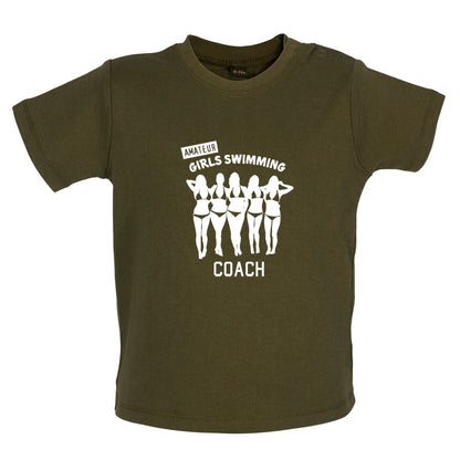 Amateur Girls Swimming Coach Baby T Shirt