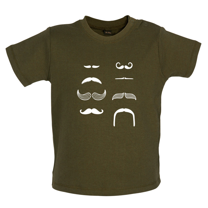 Moustache Baby T Shirt