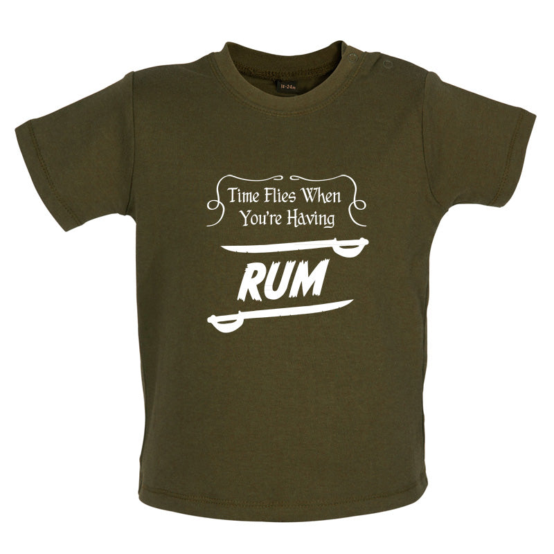 Time Flies When You're Having Rum Baby T Shirt