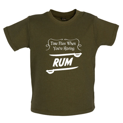 Time Flies When You're Having Rum Baby T Shirt