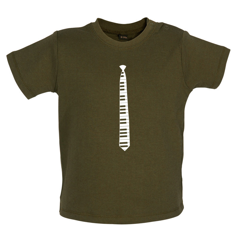 Piano Key Tie Baby T Shirt