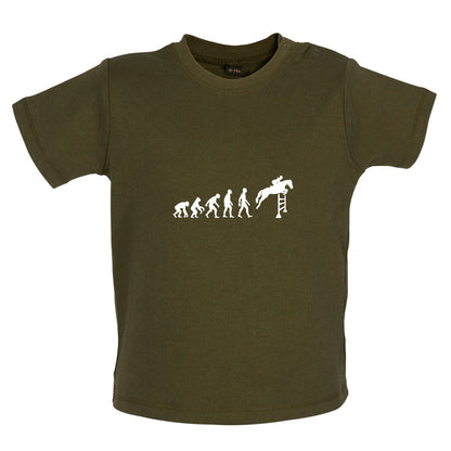 Evolution Of Man Show Jump Baby T Shirt