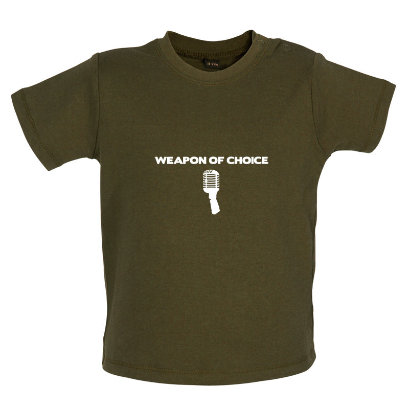 Weapon Of Choice Microphone Baby T Shirt