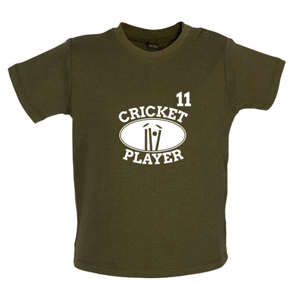 Cricket Player 11 Baby T Shirt