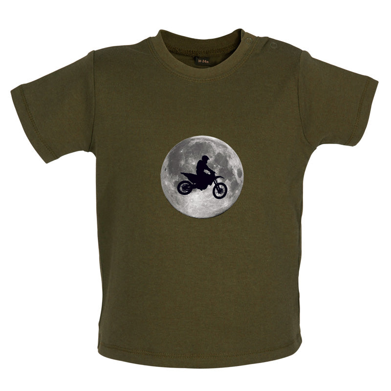 Motorcross Moon Baby T Shirt