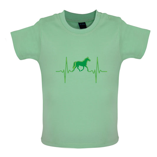 Heartbeat Horse Baby T Shirt