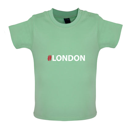 Hashtag London Baby T Shirt