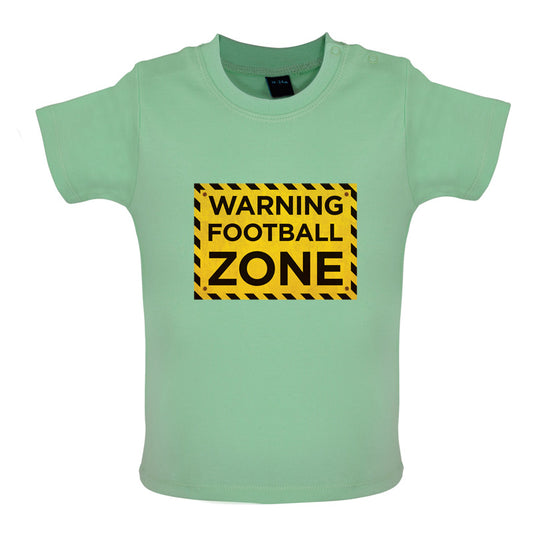 Warning Football Zone Baby T Shirt