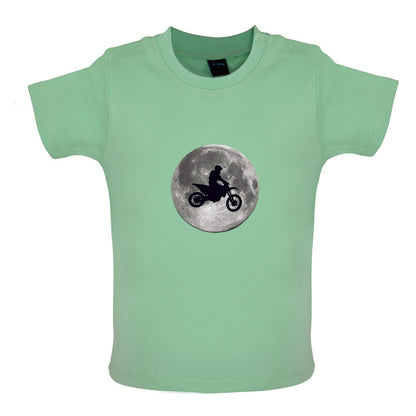 Motorcross Moon Baby T Shirt